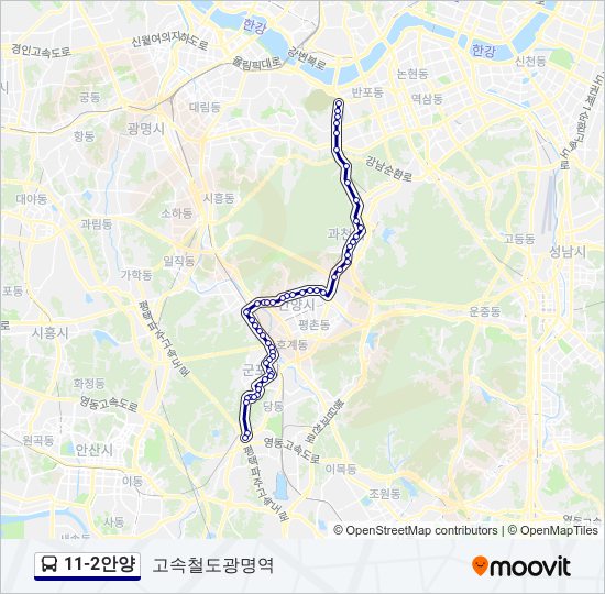 11-2안양 bus Line Map