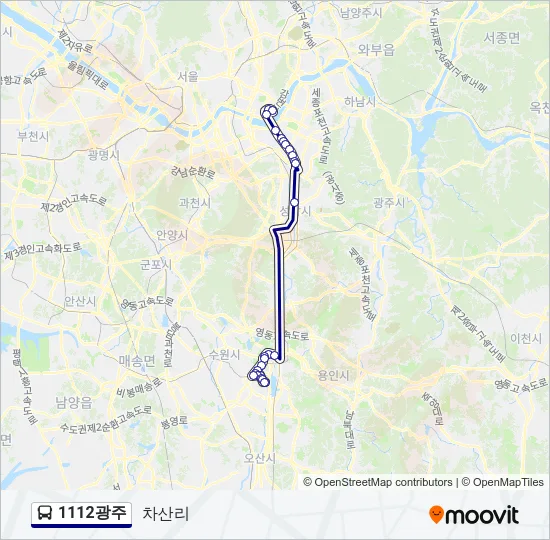 1112광주 버스 노선 지도