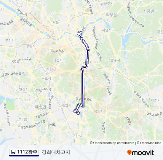 1112광주 bus Line Map