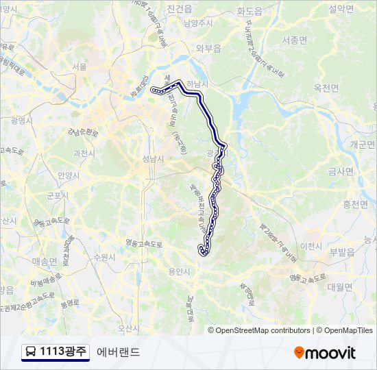 1113광주 bus Line Map