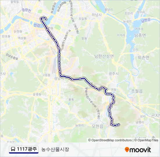 1117광주 Bus Line Map