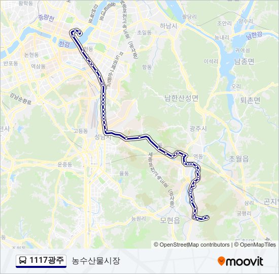 1117광주 bus Line Map