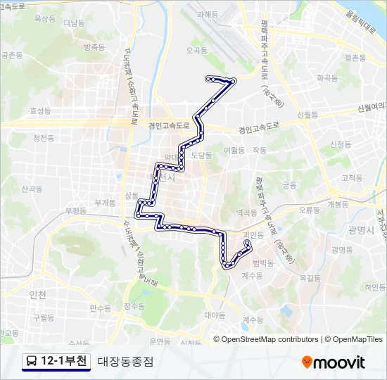 12-1부천 버스 노선 지도
