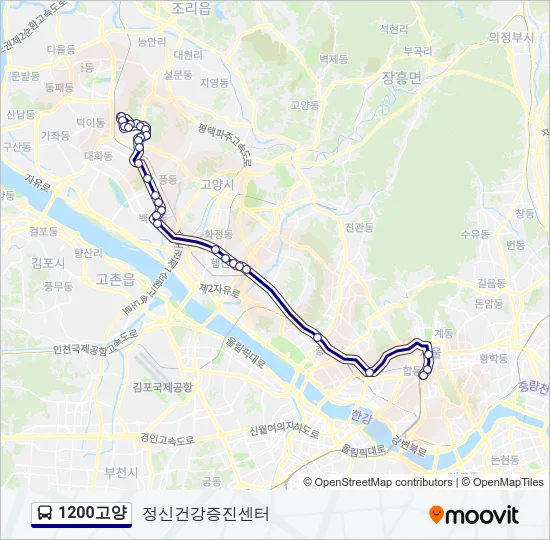 1200고양 Bus Line Map