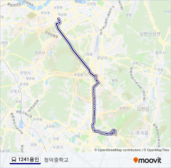 1241용인 bus Line Map