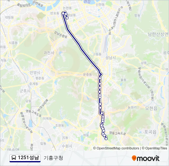 1251성남 Bus Line Map