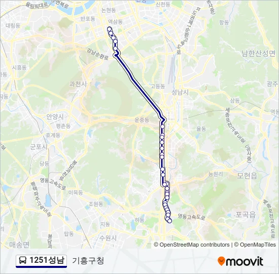 1251성남 Bus Line Map