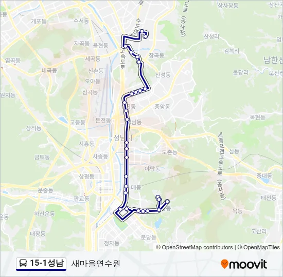 15-1성남 Bus Line Map