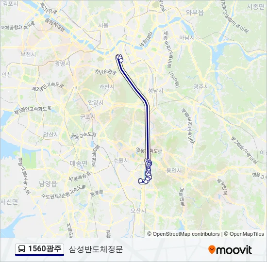 1560광주 Bus Line Map