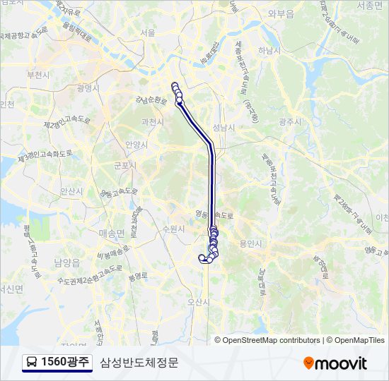 1560광주 bus Line Map