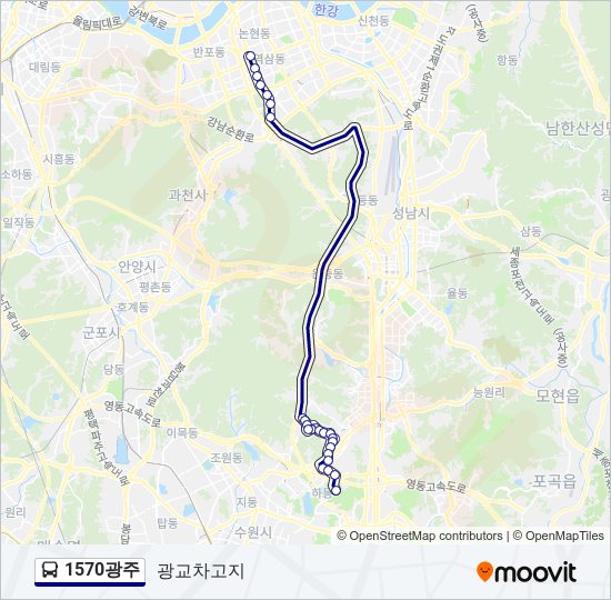 1570광주 bus Line Map