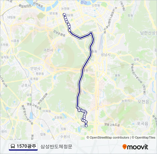 1570광주 버스 노선 지도