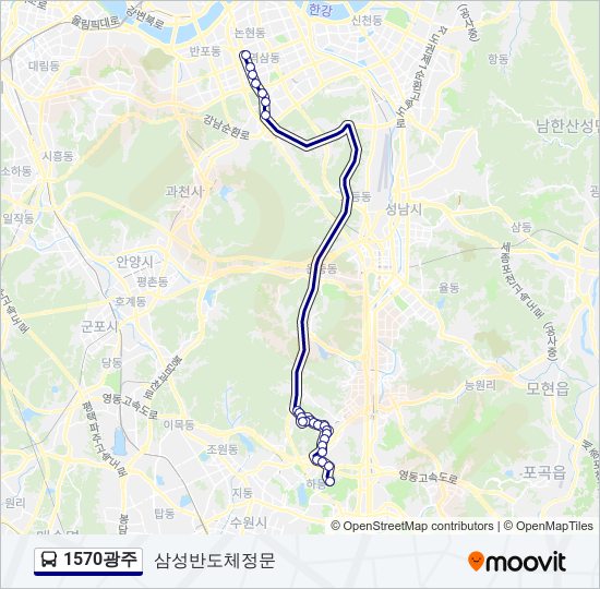 1570광주 bus Line Map