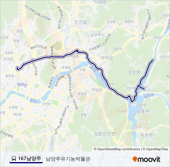 167남양주 버스 노선 지도