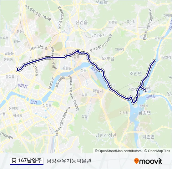 167남양주 Bus Line Map