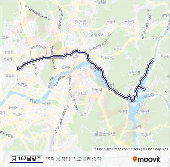 167남양주 Bus Line Map