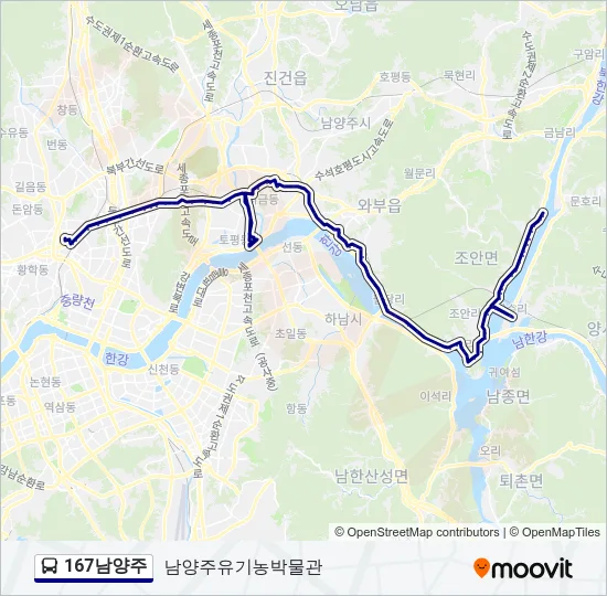 167남양주 버스 노선 지도