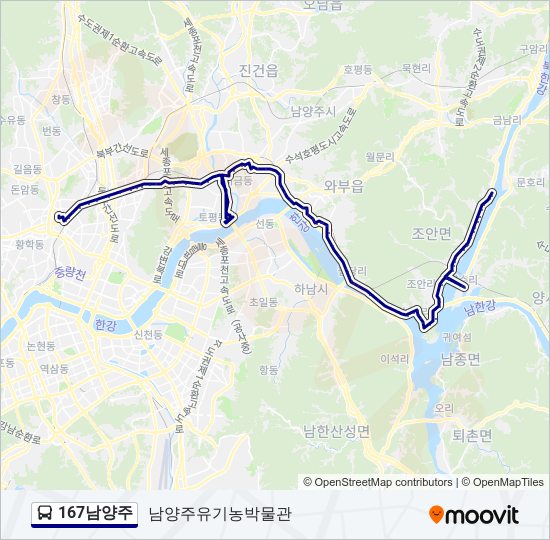 167남양주 bus Line Map