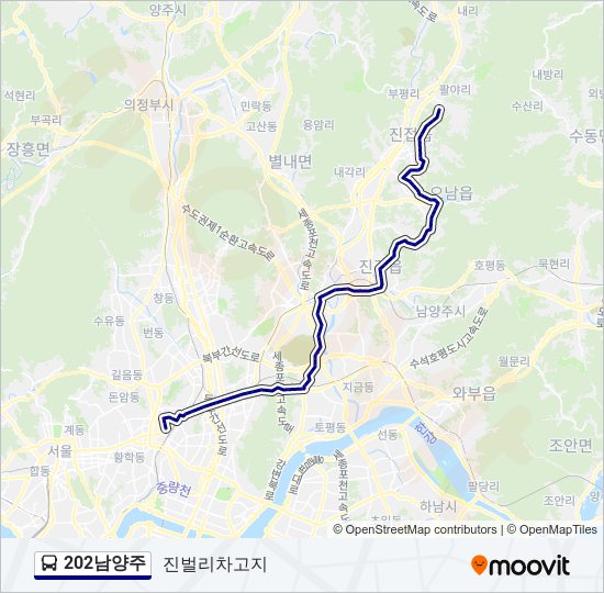 202남양주 버스 노선 지도