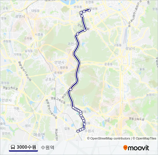 3000수원 Bus Line Map
