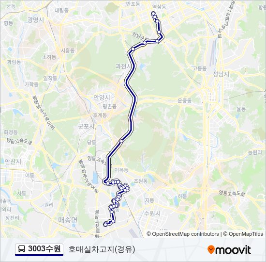 3003수원 bus Line Map