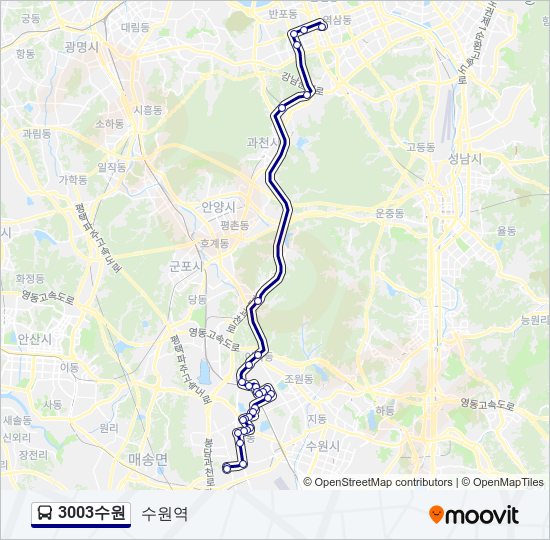 3003수원 bus Line Map