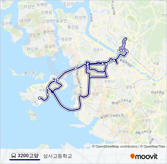 3200고양 Bus Line Map