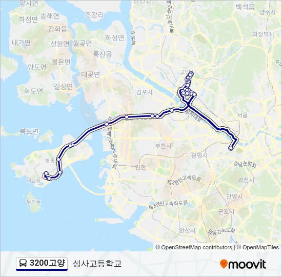 3200고양 Bus Line Map