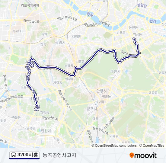 3200시흥 bus Line Map