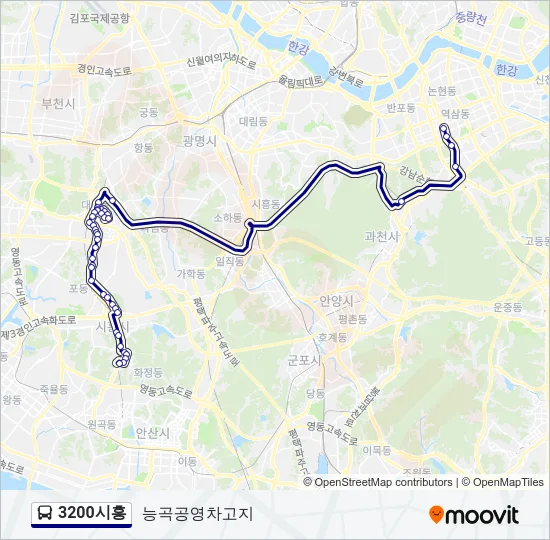 3200시흥 버스 노선 지도