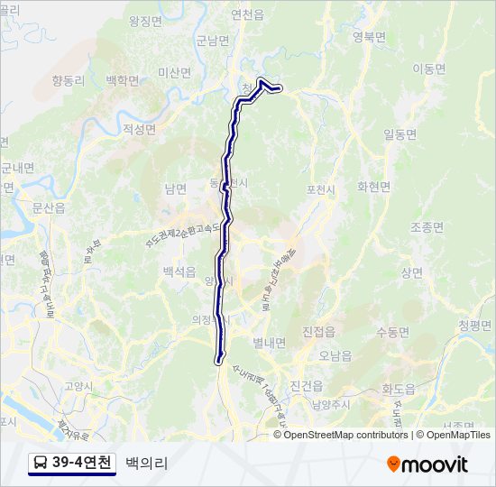 39-4연천 Bus Line Map