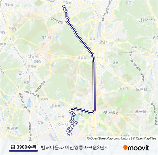 3900수원 버스 노선 지도