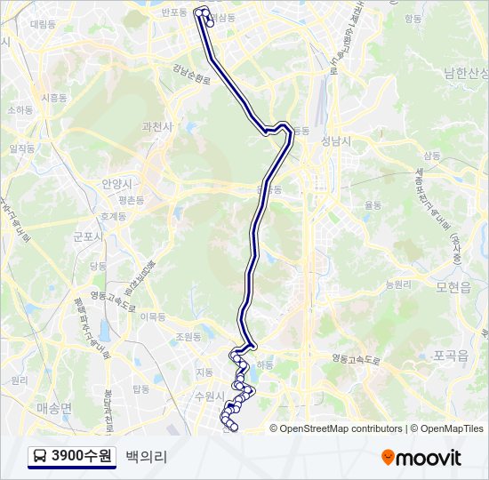 3900수원 bus Line Map