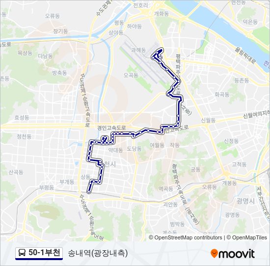 50-1부천 버스 노선 지도