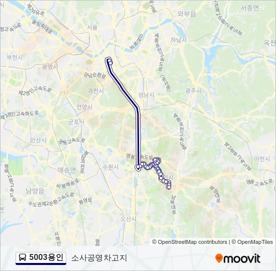 5003용인 Bus Line Map