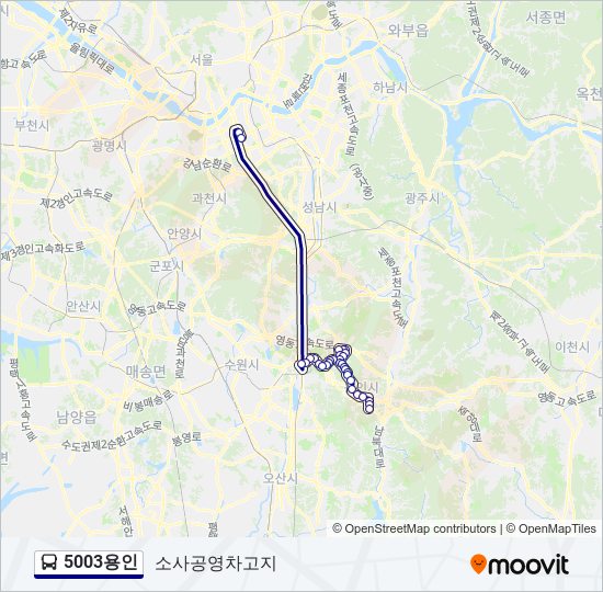 5003용인 bus Line Map