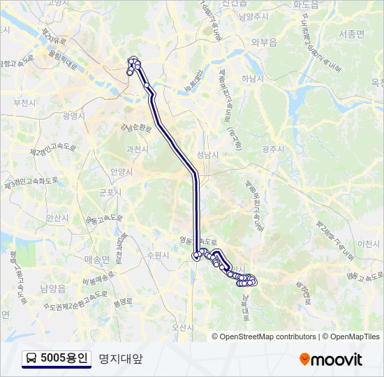 5005용인 bus Line Map