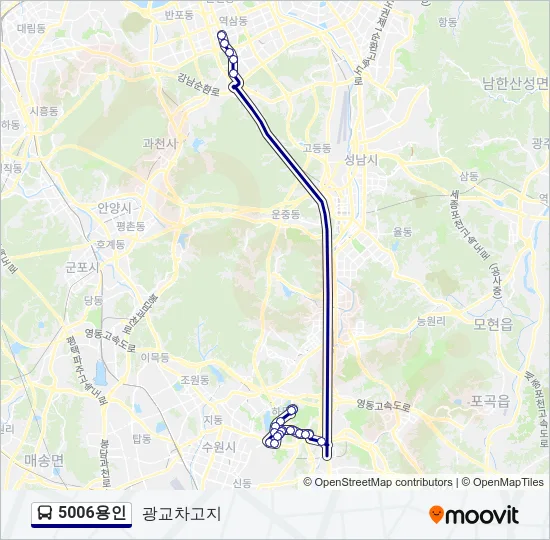 5006용인 버스 노선 지도