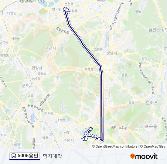 5006용인 bus Line Map