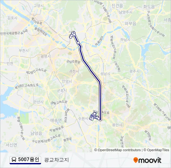5007용인 Bus Line Map