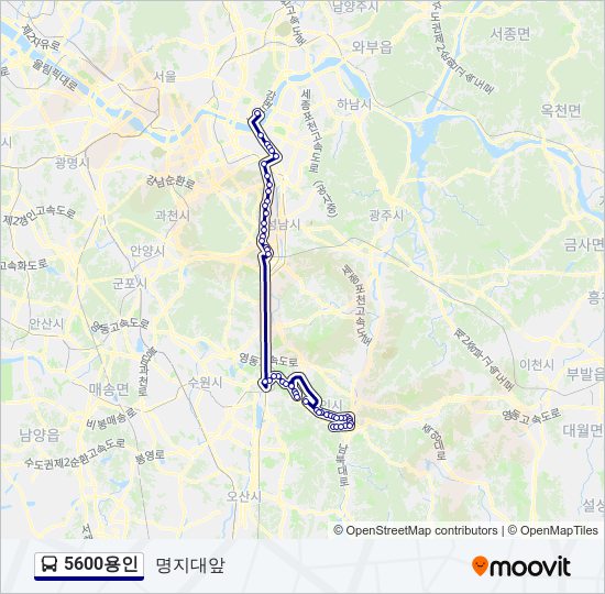 5600용인 bus Line Map