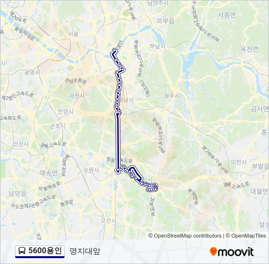 5600용인 Bus Line Map