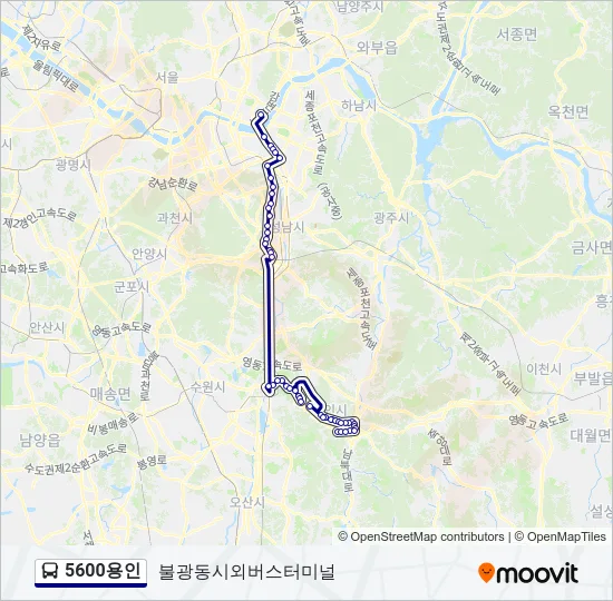 5600용인 Bus Line Map