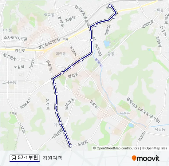 57-1부천 Bus Line Map