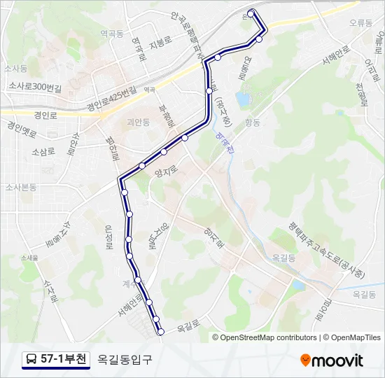 57-1부천 Bus Line Map