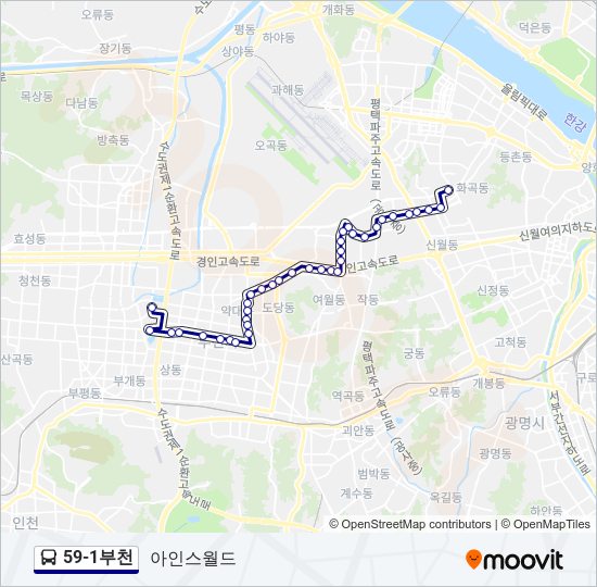 59-1부천 bus Line Map