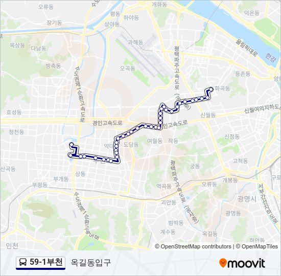 59-1부천 bus Line Map