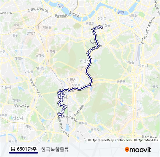 6501광주 bus Line Map