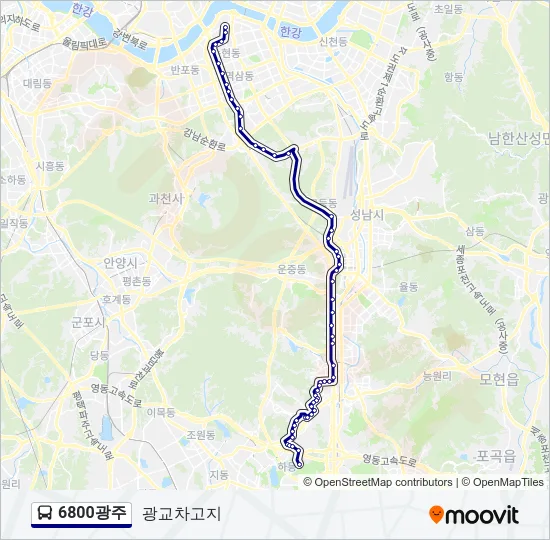 6800광주 Bus Line Map