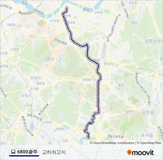 6800광주 Bus Line Map